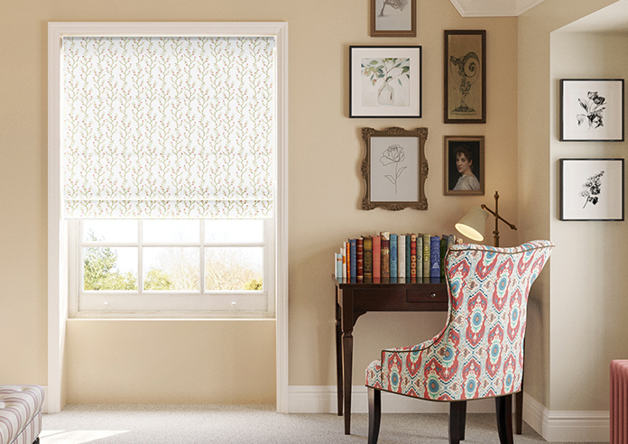 Boughton Faux Silk, Ruby - Motorised Roman Blind - Image 3